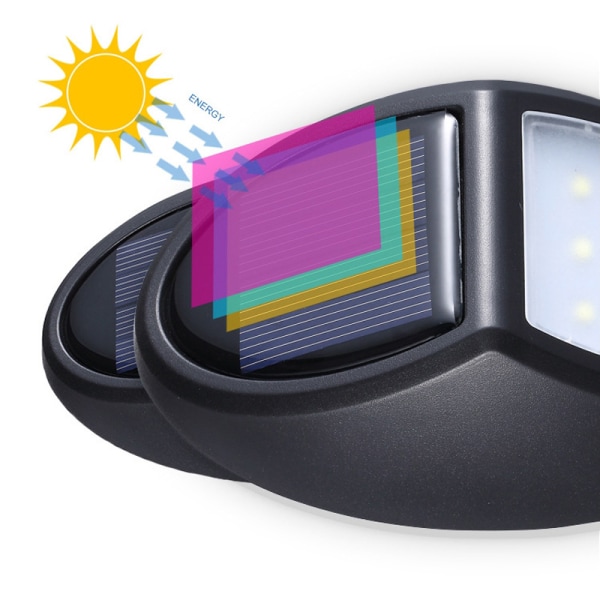 Udendørs Solcellelampe, 10 LED Solcellelampe Led Vægslampe, eclaira E