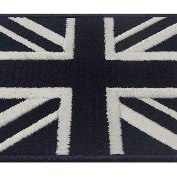 Taktisk britisk hvit svart Union Jack flagg av England Storbritannia P