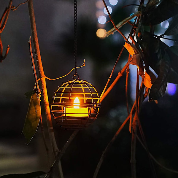 8-pak flammefri, oppladbare LED-teljus for hage, Y
