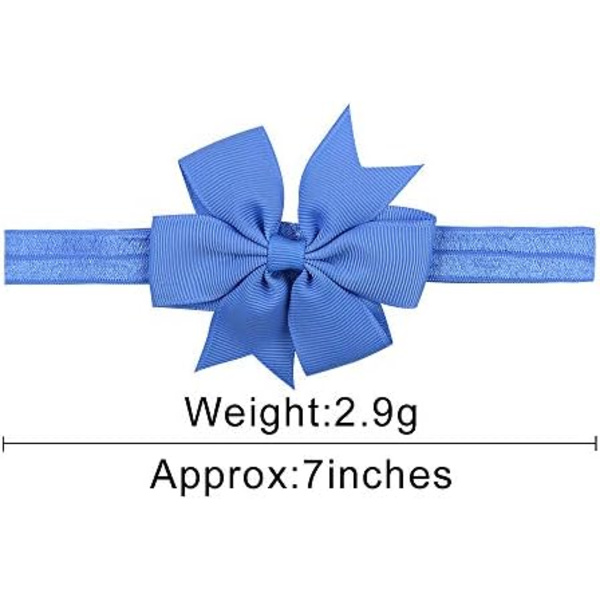 40 stk. Baby Piger Grosgrain Bånd Hårbøjler Hårbånd 3\" Hår Tilbehør til Spædbørn Nyfødt Toddler H