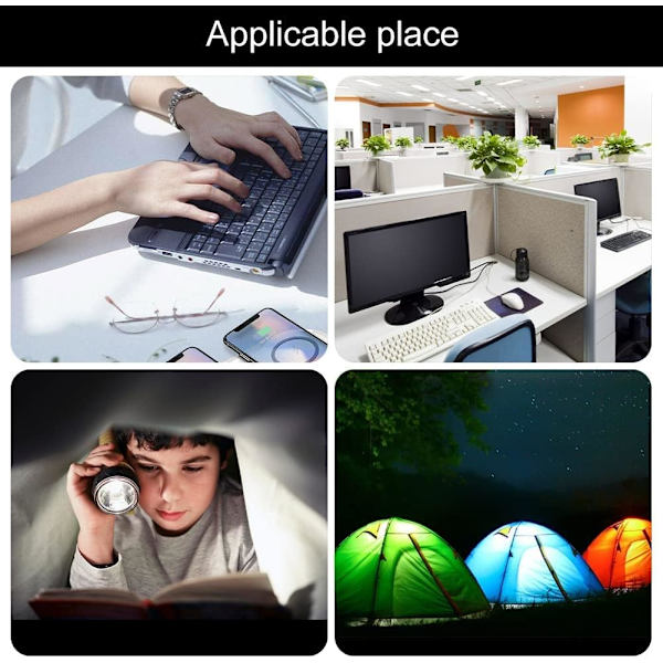 10 stk. Mini USB LED natlys pære, ingen lyssensor, varm hvid,