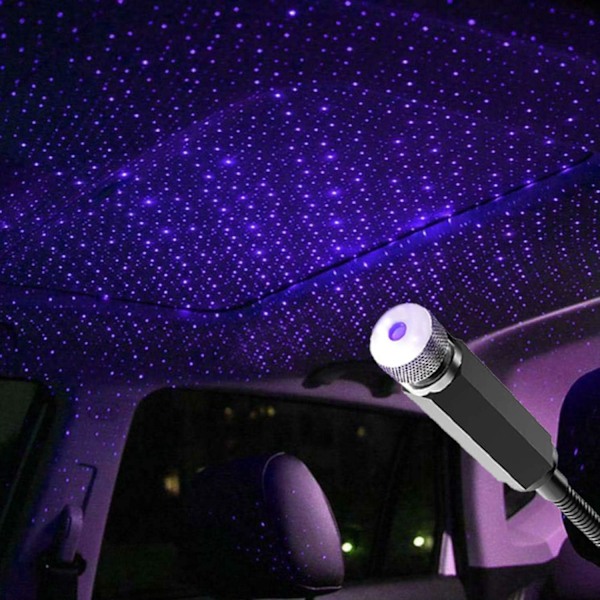Stjerneprojektor Natlys, Justerbar USB Natlys, Violet B