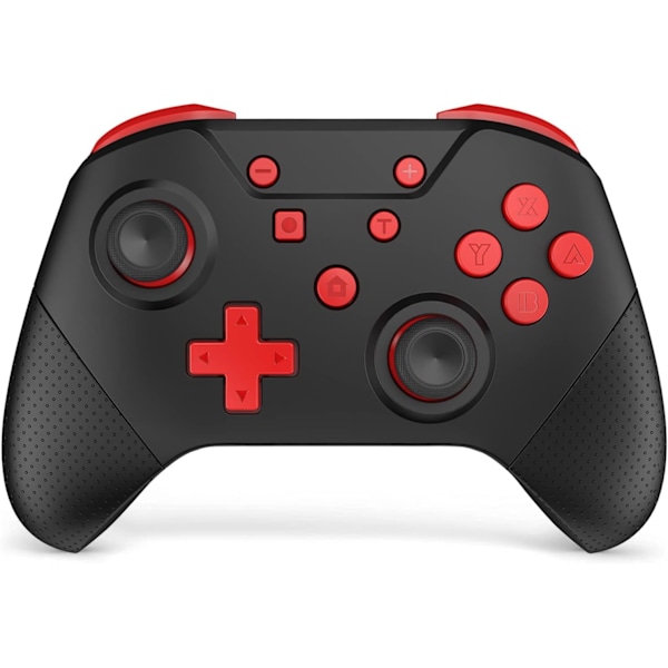 Switch Controller, Switch Pro Controller-Black Red for Switch/Lite/OLED Wireless Switch Controller with Wake Up Amiibo/N