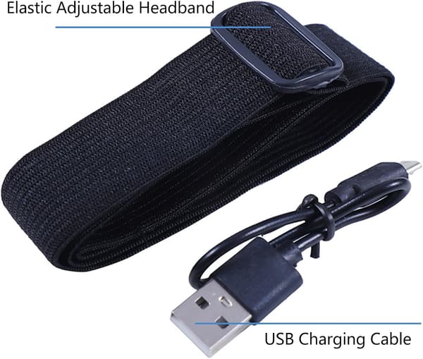 Oppladbar hodelykt, LED hodelykt, USB hodelykt, oppladbar
