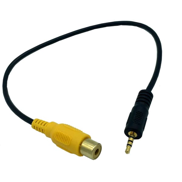 RCA til 2,5 mm AV-in-kabel, bilkamera til GPS 2,5 mm