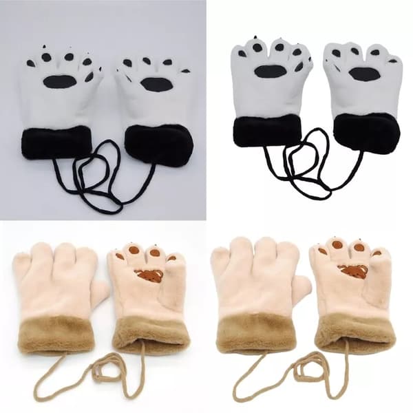 3 par vinterplädhandskar Varma fluffiga handskar Modeaccessoar Handkläder