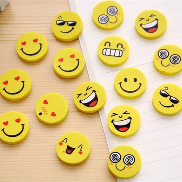 Erasers, Pack of 64, Smiley Eraser, Pencil Erasers, Erasers for Kids, Schoo