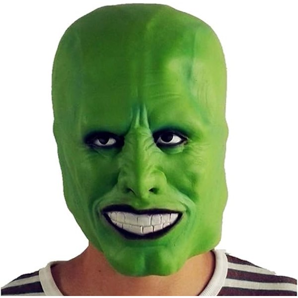 The Mask Jim Carrey Latex Mask för Halloween Kostym