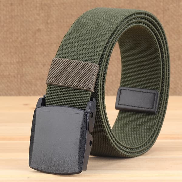 Elastiska stretchbälten för män - Army Green - för män utan metall