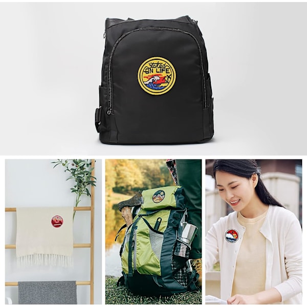 Stryge-på patches, til børn og voksne, 9-delt patch-sæt, sy F