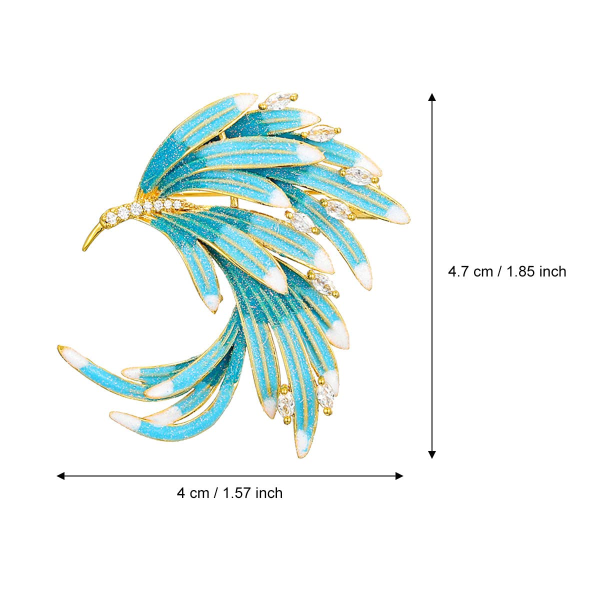 Moderne og elegant emalje Phoenix broche