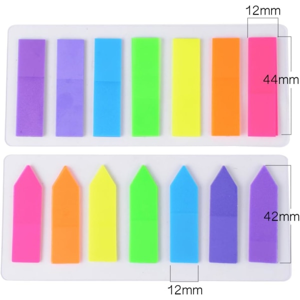 2800 Stykker 20 Sett Fargerike Sticky Notes i 7 Farger Sideindeks E