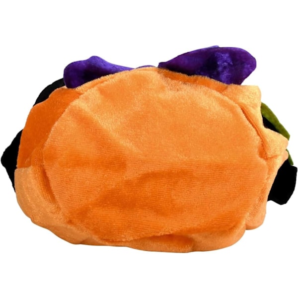 Spöke - Diameter 16 cm höjd 25 cm (med hand) Halloween pumpa godispåse med svart hatt, hall