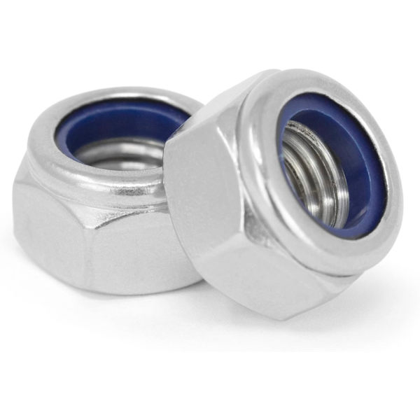 25 stk DIN 985/ISO 10511 Sekskant Sikkerhetsmuttere, Standard Lav Form,