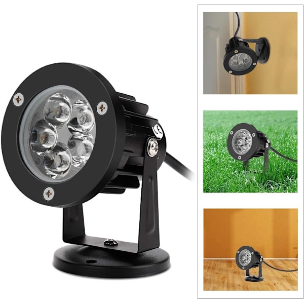 4 stk. Udendørs Belysning med Base 10W 220V IP65 Vandafvisende Justerbar Floodlight Spot Led Havelampe Belysning til Pa E