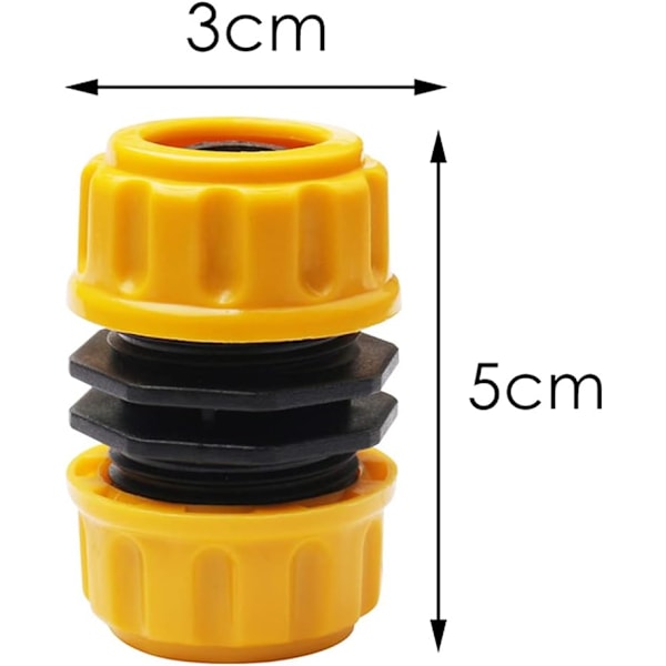 6 st slangreparationssammankopplingar, snabb reparation förlängd trädgårdsslangssammankoppling förlängare för 1/2 tum H