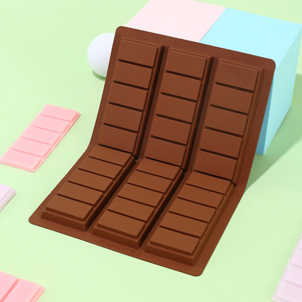 (form 1) Silikone chokoladeform til 6 borde, chokolade, BPA-fri