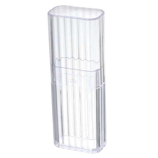 Bomullsrondellförvaring, 2 stycken Mini Bomullsrondellask Travel Bärbar Plast Bomullsrondellask Transparent för Bomullsrondeller U