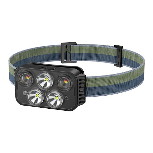 Utomhus USB LED-sensorstrålkastare, nattfiske, cykling och löpning