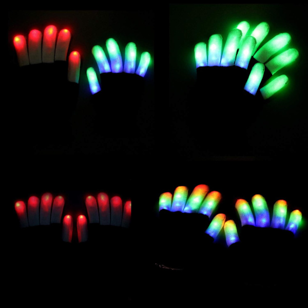 LED-handskar, coola leksaker för barn, lysande handskar, fingerlampor, blinkande leksaker för barn till jul