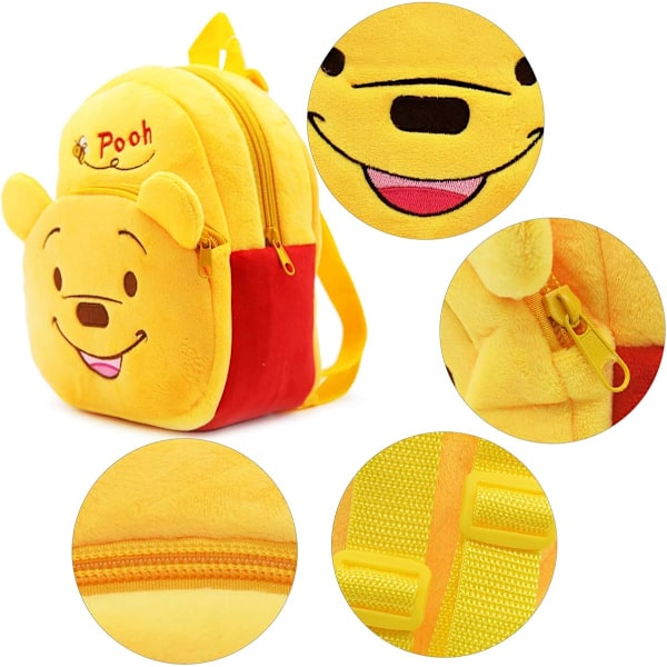 Mjuk ryggsäck för barn - Miotlsy Nalle Puh-ryggsäck, för Nalle Puh mjukisdjur, flicka och pojke 1-3 år