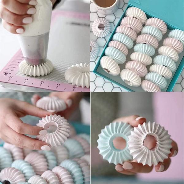 4 Stykker Store Sprøytetips Kakeblomstertips Gjenbrukbare Flekk