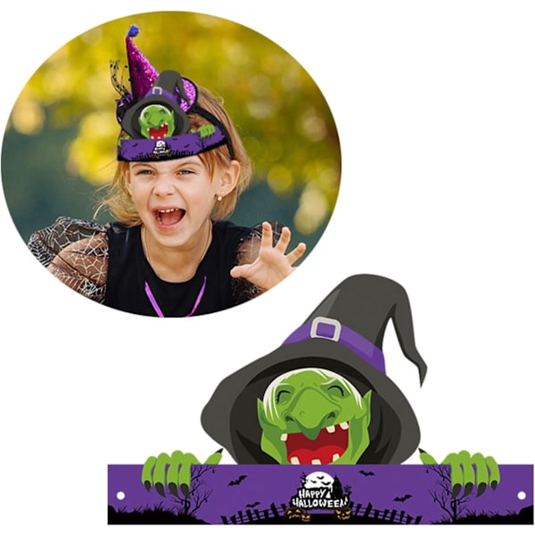 12 stk. Halloween-festartikler til børn - Halloween-hatte - Papirhatte