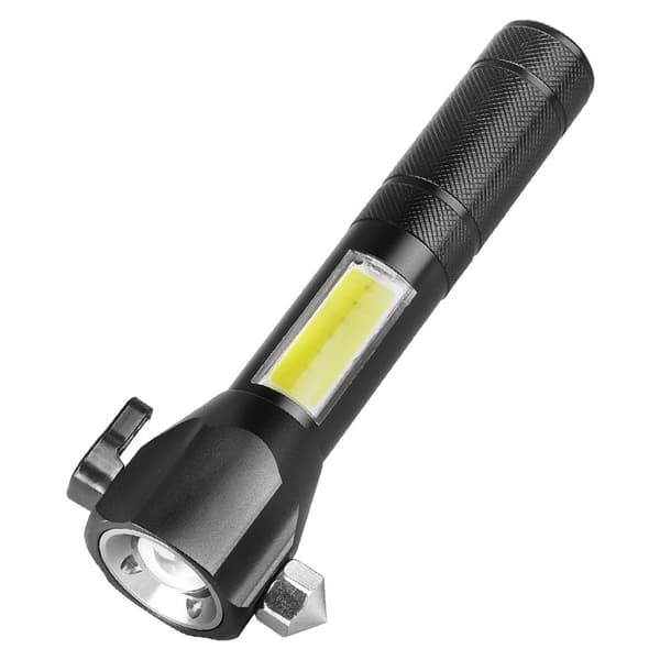 Multifunktionell Bilsäkerhetshammare Ficklampa USB Laddningsbar