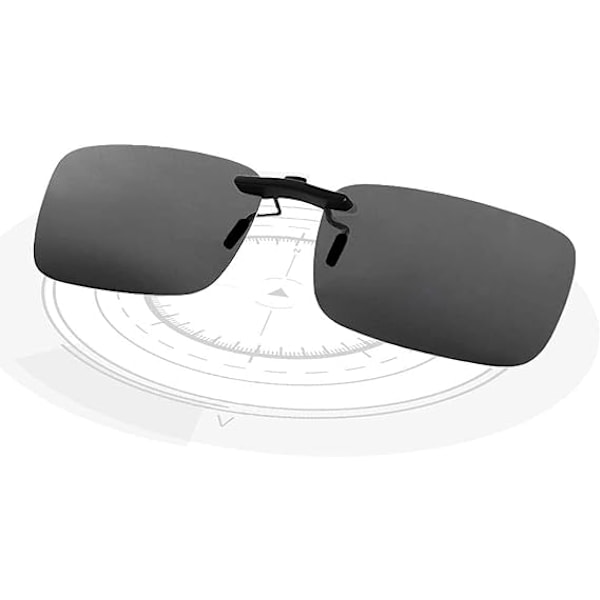 Polarized Unisex Clip on Sunglasses for Eyeglasses-Good Clip Style Sunglasses for Myopia Glasses Out