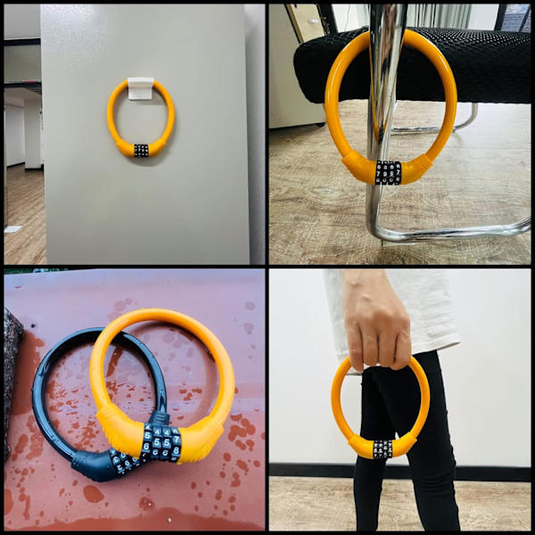 1 kappale Mini-pyörän lukko Nollautuva Mini-pyörän lukko Polkupyörän lukko wit