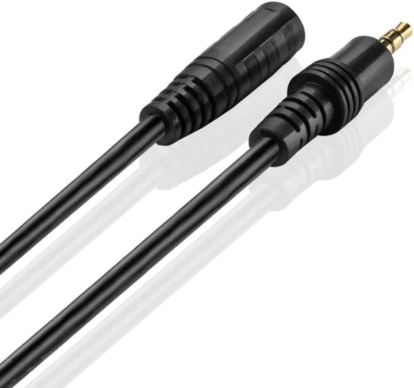 3,5 mm jack-forlengelse, lydjack-forlengelseskabel, hann til hunn