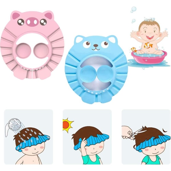 Brusehat (Pink Blå) Baby, Baby Brusehat, Justerbar Visor Ba