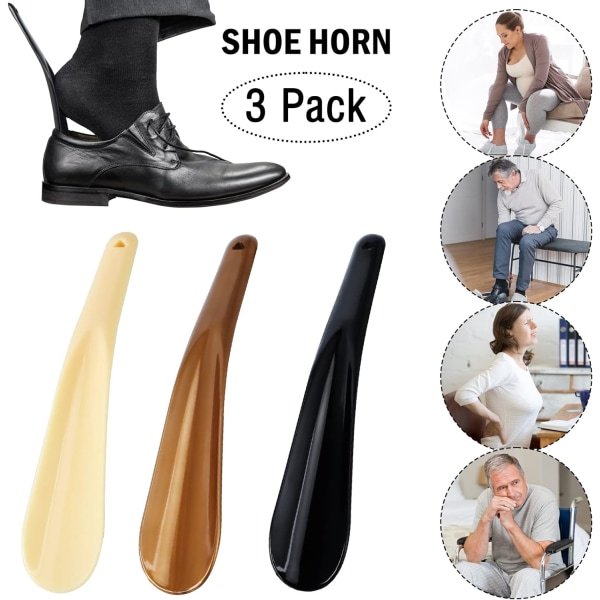 Lazy Shoe Helper Skohorn 19,5 cm 3 st Plast Skohorn Lazy Sh