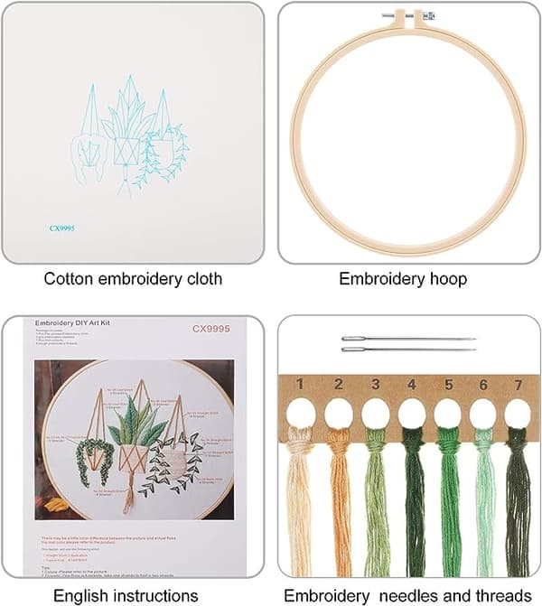 Broderi Starter Kit, DIY Korssting Broderi Starter Kit,
