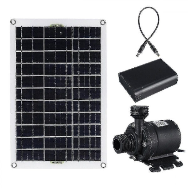 Solpanel-driven vattenpump 50w 800l/h, dammträdgårds akvariumpumpstillbehör