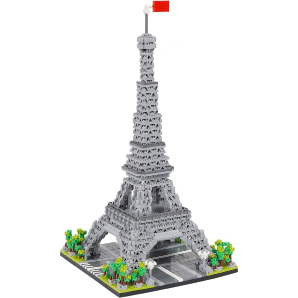 3585 kappaletta Eiffel-tornin minirakennuspalikka, kuuluisa arkkitehtuuri