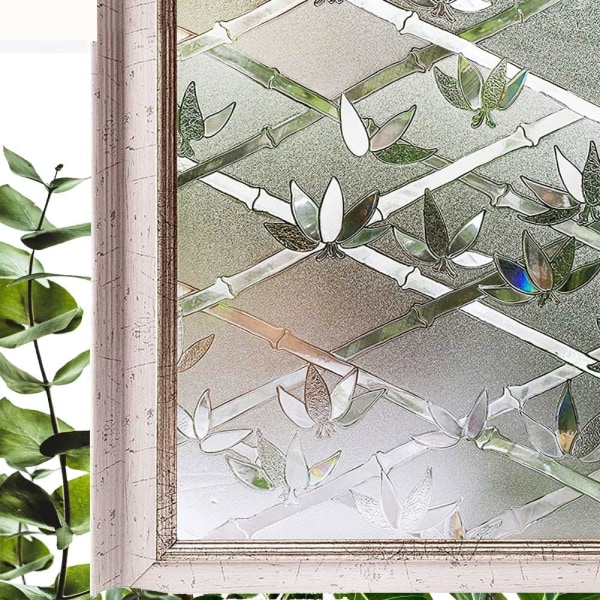 ambou Anti-kikk vindusfilm 44,5x200CM, elektrostatisk blomstervind
