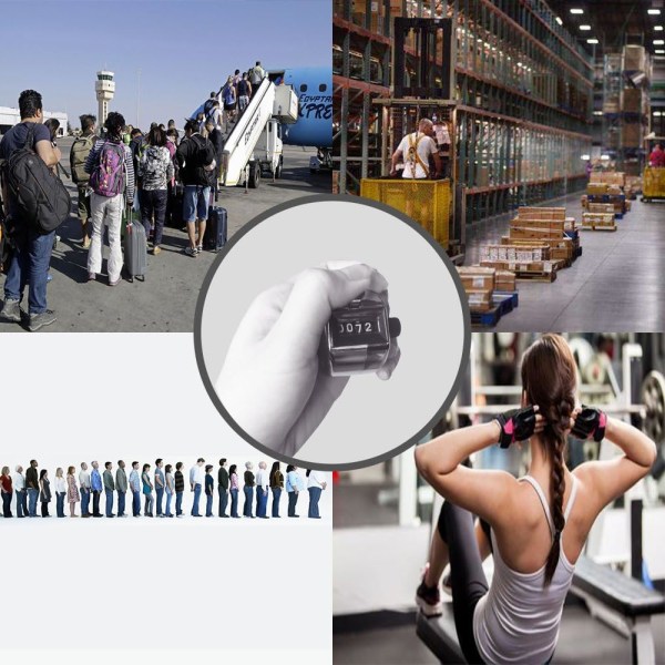 3-pack knäräknare 4 siffror manuell mekanisk metall spärrar