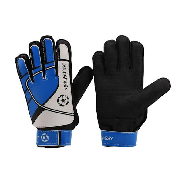 Børne Fodbold Handsker, Ungdoms Forbedret Greb Silikon Wide Receiver Handsker - Ungdoms Størrelser, Blå, S(33*16cm) G