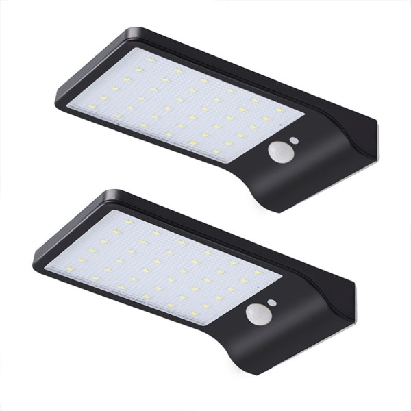 Svart Solcellelampe Utendørs 48 LED Bevegelsessensor Lys C
