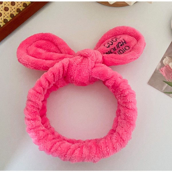 (Pink Panther)Elastinen Plussinen Hiusnauha, Jänis Korvien Muotoinen Pääpanta, Pesu- ja Meikkihiusnauha, Säädettävä Hiusasuste A