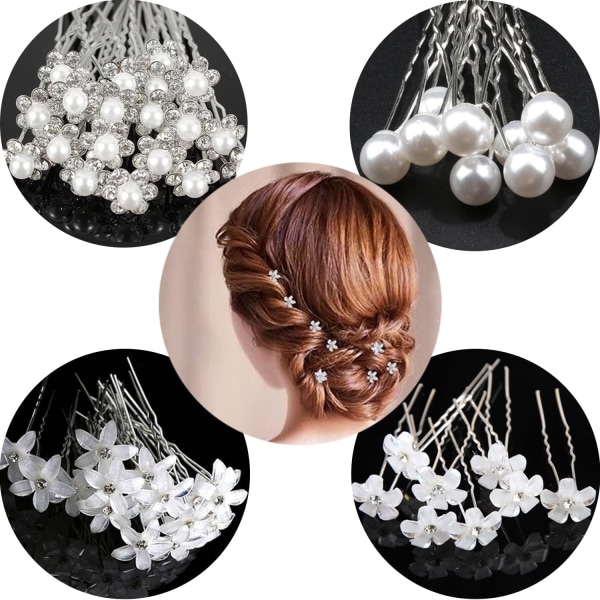 20Pcs Pearl Hair Pins Bridal Hair Pins Wedding Hair Pins Flower Hair Pins for Women Wedding Bridesma