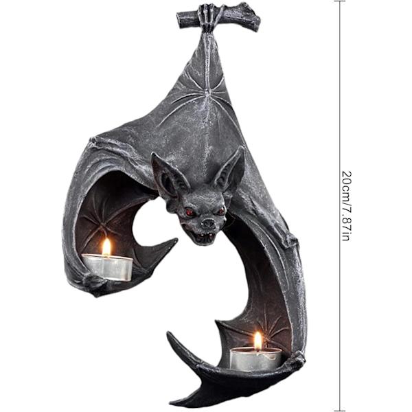 Fladdermus Vägg Tealight Sconce Ljusstake Fladdermus Hållare Väggdekor Goth