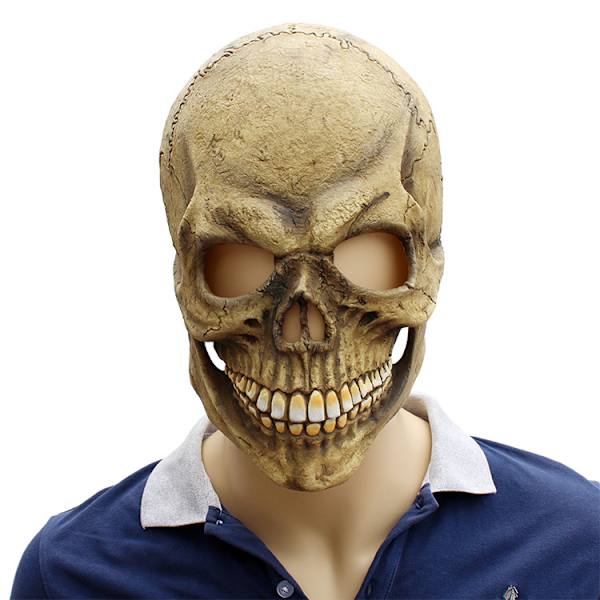 Halloween Kostumefest Latex Fuld Hoved Scary Hoved Horror Ansigt Grim Reaper Udklædning Fancy Dre