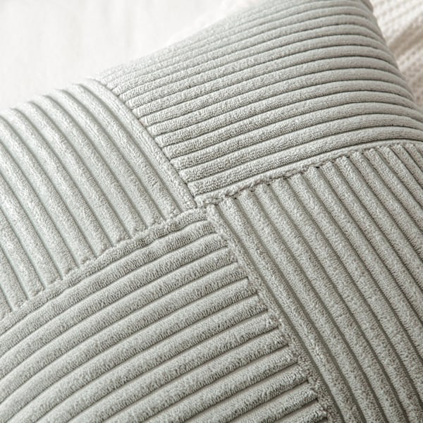 2 stk Cordfløyel pute 45*45cm light gray