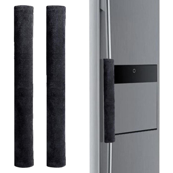 Le Noir-kjøleskapshåndtaksdeksel - sett med 2 vaskbare fløyelsstoff