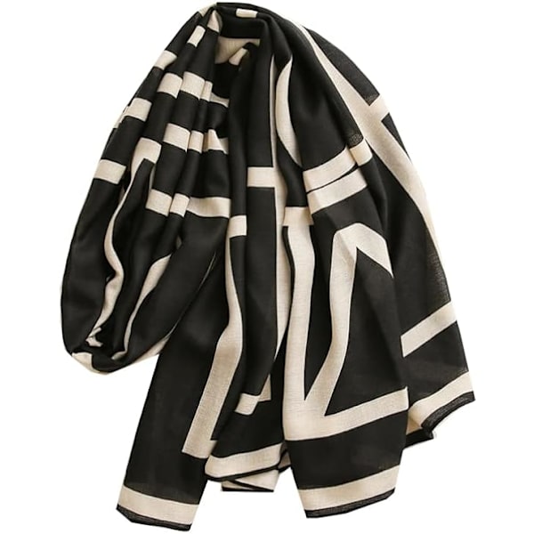 Pashmina Cashmere Vinter Varma Rutig Klassisk Halsduk Sjal/Halsduk/Sto