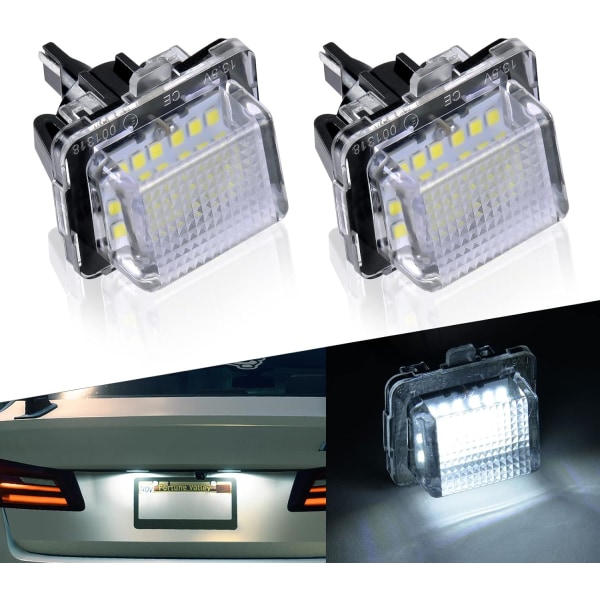 LED skiltlys, 2 stk 12v 6500K 18SMD vanntett autobull