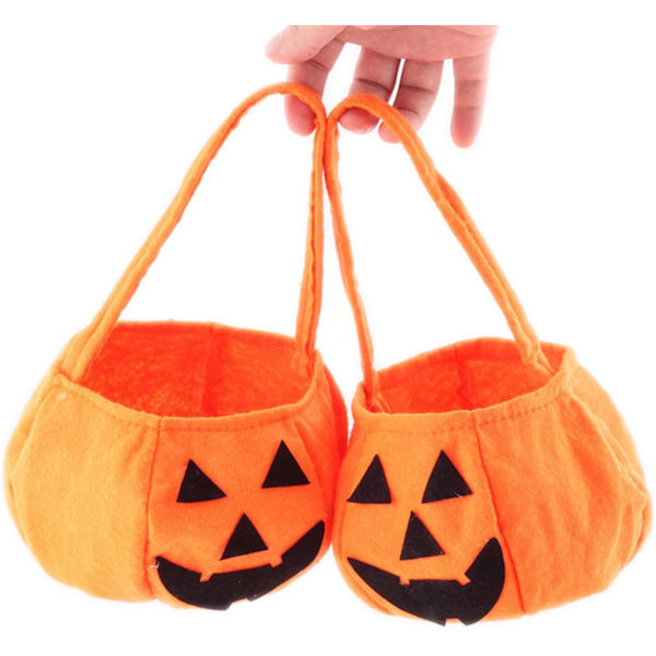 3 kpl Halloween-karkkipusseja, Halloween-temppupusseja, kurpitsaherkkuja lapsille, uudelleenkäytettävä karkkiämpäri Halloweeniin