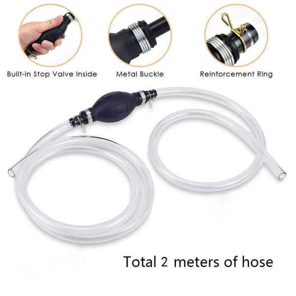 Manuel pumpe, 1 overførselspumpe, 2 holdbare PVC-slanger (15 mm)